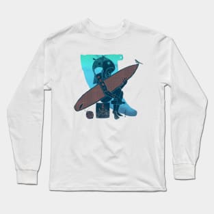 Fish Head Surfer Long Sleeve T-Shirt